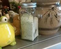 mint sugar in a jar