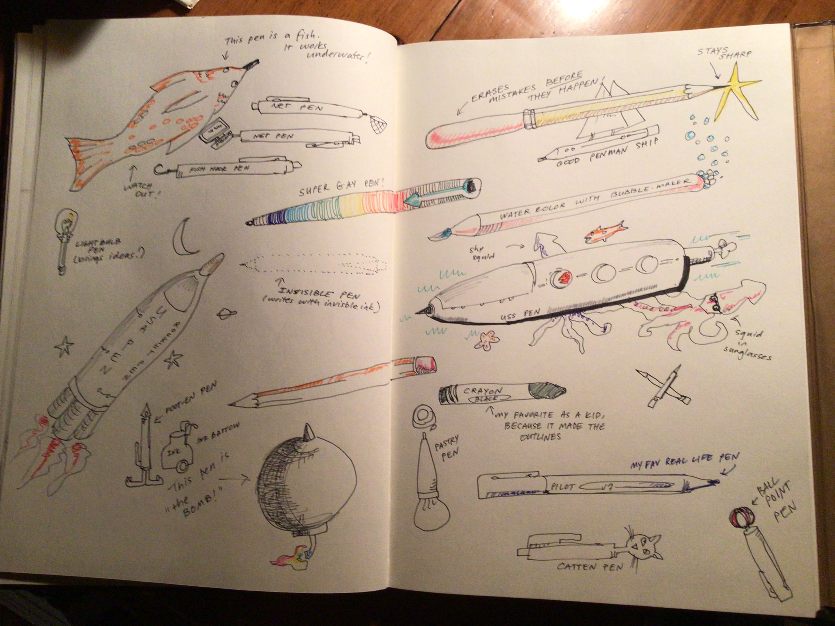 more pens, only these are not real