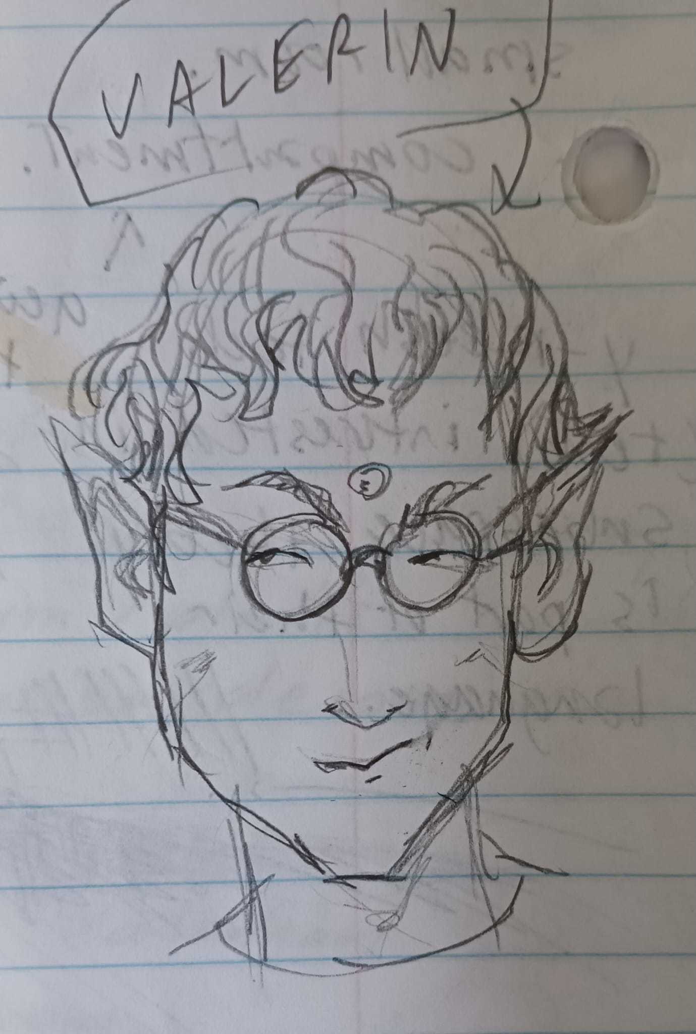 A pencil sketch of my Star Trek character, Melek Valerian. Often mistaken as Vulcan, he is actually mixed race (Risan and Romulan)