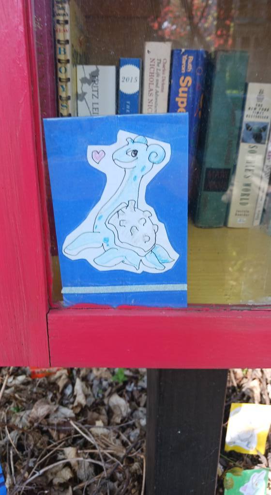 A pokemon that I drew for those stopping for our Pokestop