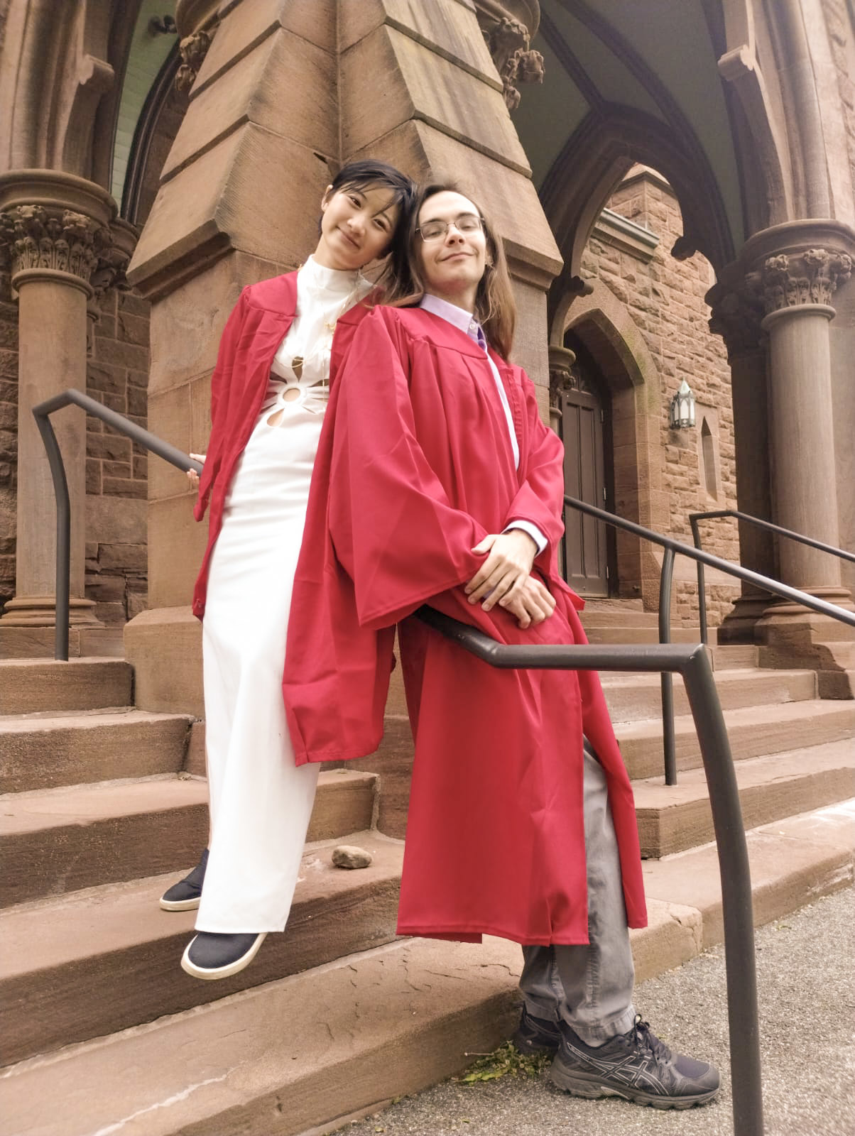 Mason and Jas on the railing
