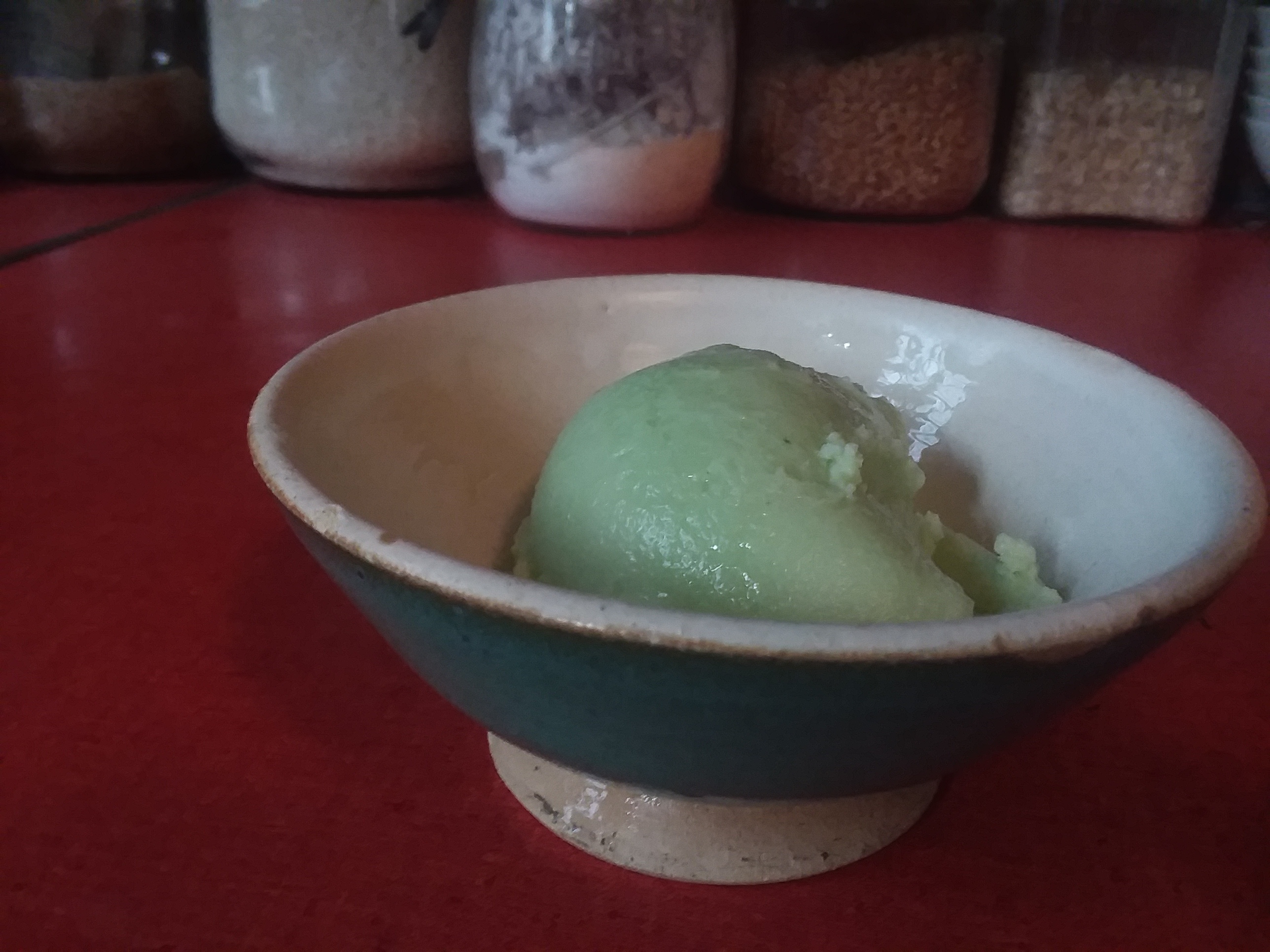green basil ice cream