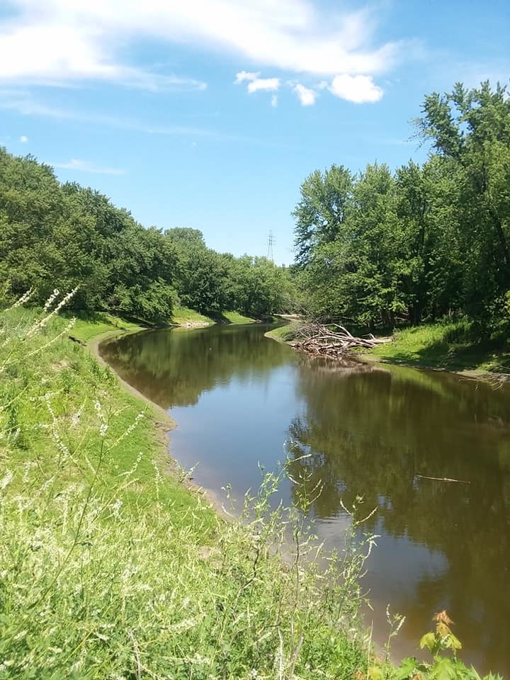 A slice of the Mississippi, I believe, as it comes around the island. 